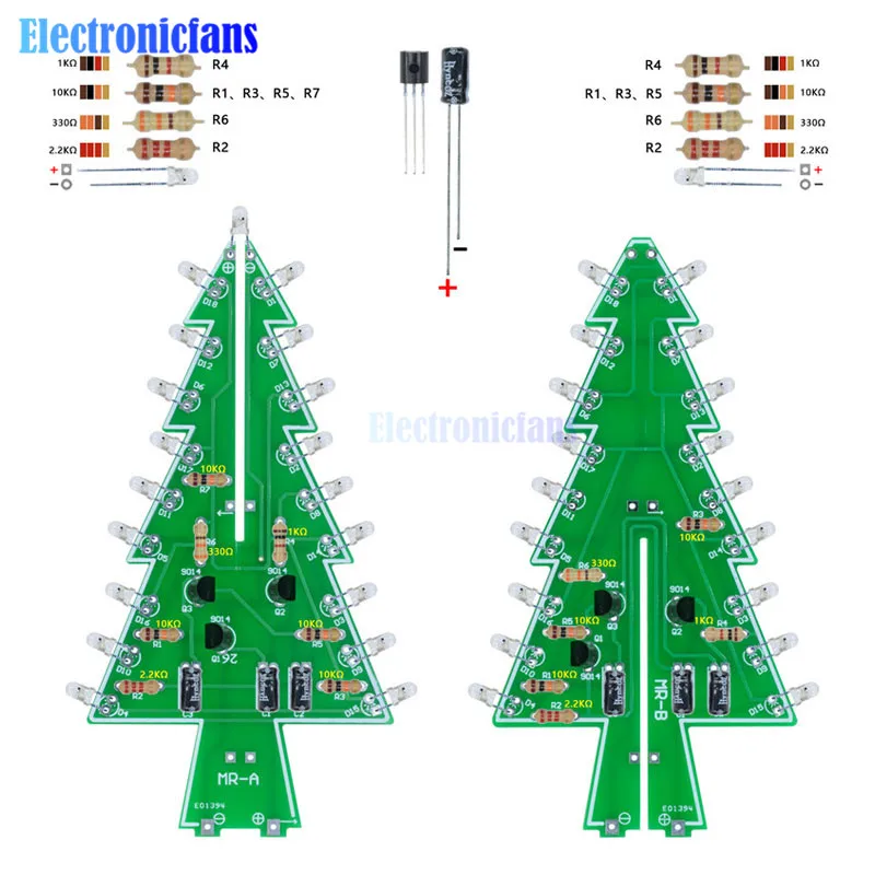Цвет Фул 3D Рождественская елка Запчасти набор &quotсделай сам&quot 7 цветов