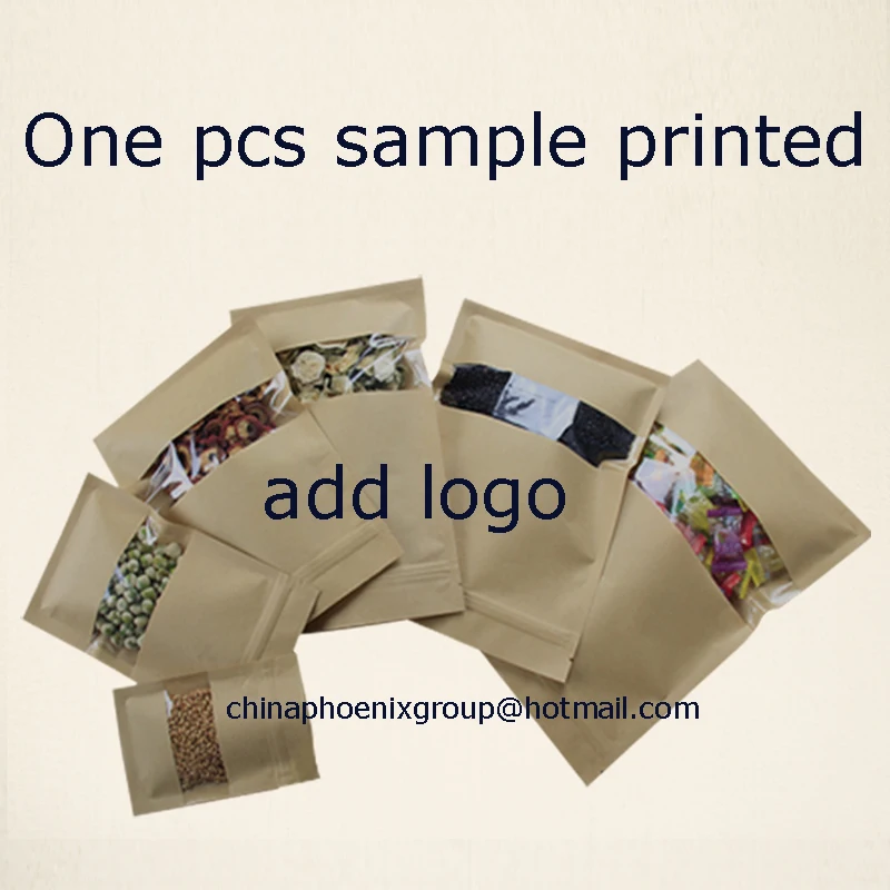 

1pcs paper package food storage bags Customized Printing free shipping