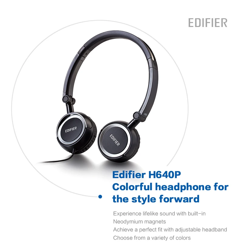 Edifier H640P Телефон проводные наушники Управление глубокий бас Универсальный
