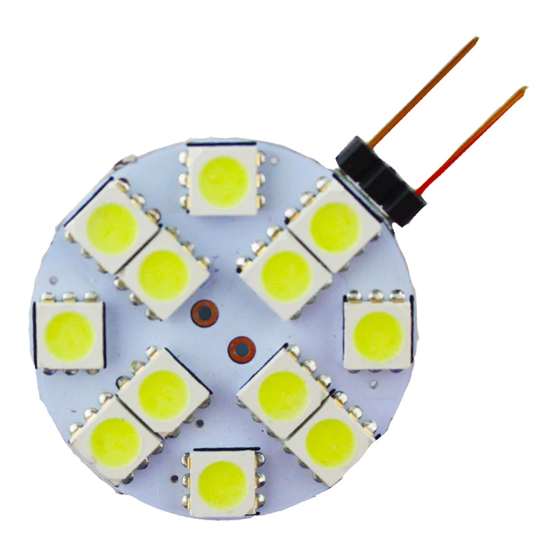 4 шт. G4 светодиодный 5050 12SMD белый/теплый белый морской RV Автомобильные
