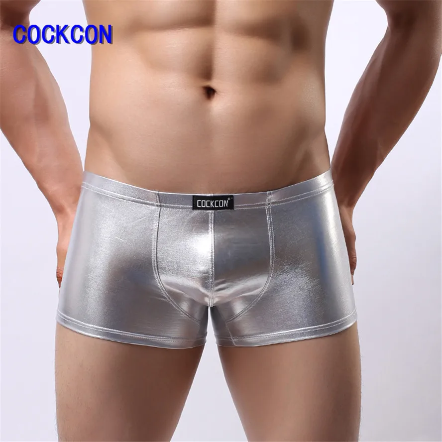 COCKCON 2017 Для мужчин Мужские экзотические боксёры искусственная кожа Нижнее Бельё