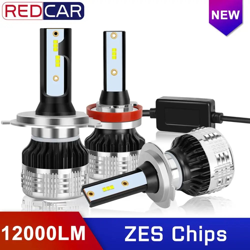 2 шт. H4 H7 Led H1 H11 H8 с чипами Canbus H3 HB4 HB3 H27 80 Вт 12000LM Автомобильные фары лампы