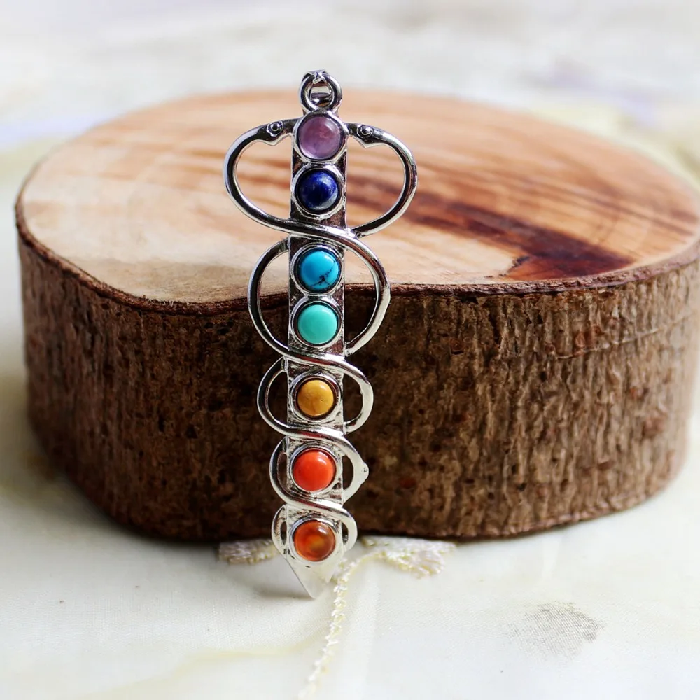 

Energy,Powerful,Love,Friendship,Adorable 7 Chakra Healing Stone Pendant Crystal