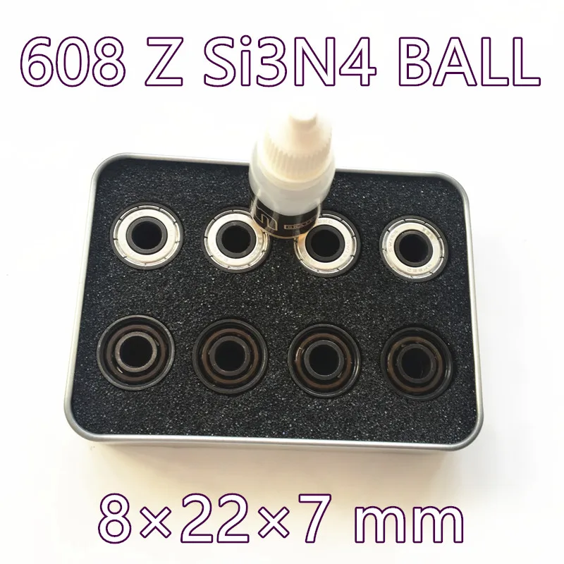 Axk 6 Balls Si3n4 Hybrid Ceramic 608zz 608z 608 встроенный подшипник конька скейтборд скоростной