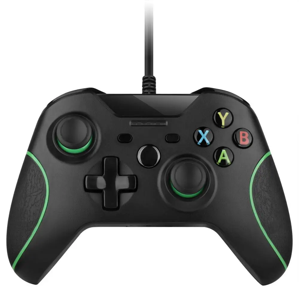 USB проводной контроллер геймпад для Xbox One Джойстик контроллер мандо для Xbox One тонкий компьютерный джойстик - Цвет: BlACK