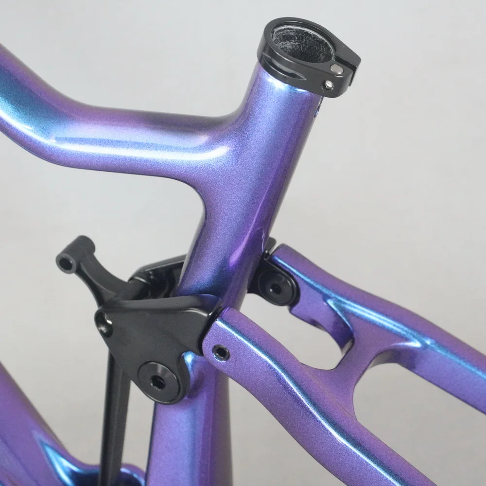 Высокий модуль углеродное волокно Toray T700 Хамелеон краски дисковые тормоза MTB рама FS027 заднее пространство: 12*148 мм через ось