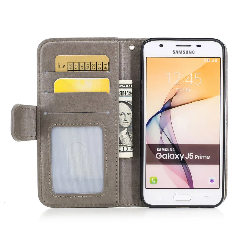 Howanni кленовый лист тиснением кожаный чехол для Samsung Galaxy J5 Prime g570f 5.0 дюймов On5 2016