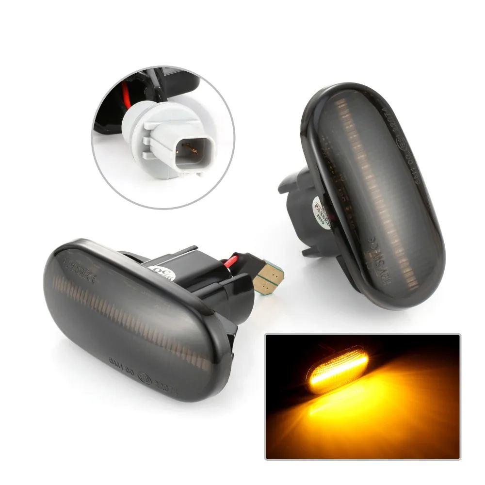 2 шт. светодиодный динамический боковой маркер указатель поворота светильник для