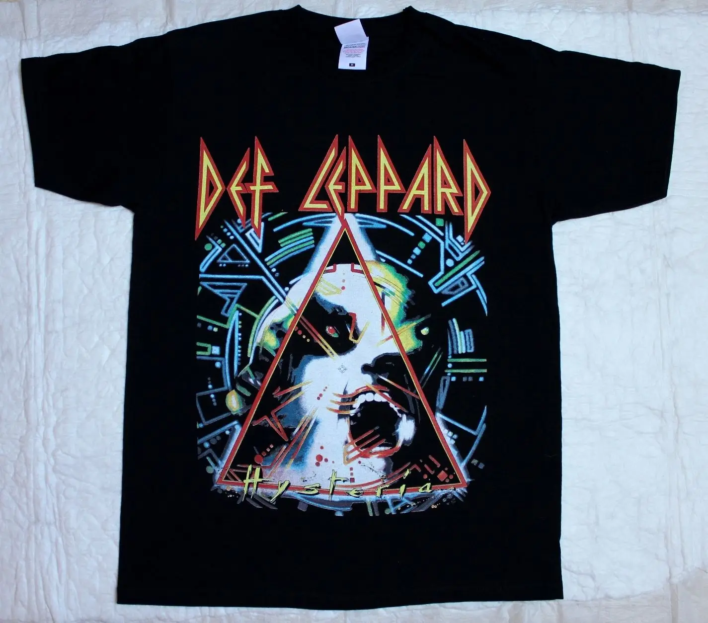 Def Leppard Hysteria Tour ྔ черная футболка 2019 летняя новая Мужская хлопковая с короткими