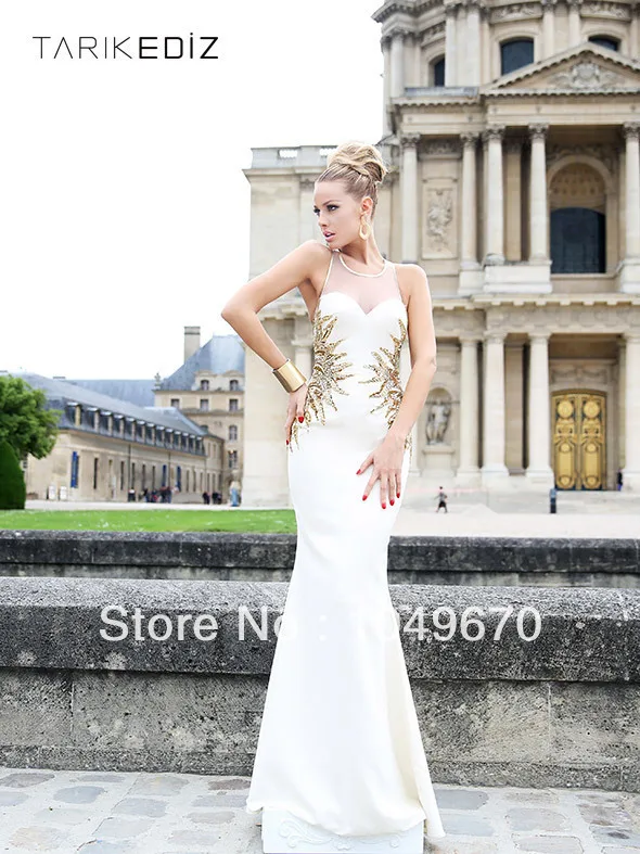 Fast Shipping White Sweetheart Mermaid Formal Evening Dresses Sheer Back Crystal Prom Dress Long N045 | Свадьбы и торжества