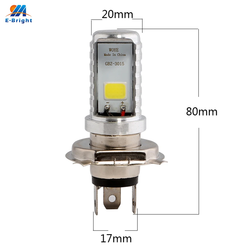 YM E Bright 2 шт. 9 80 в H4 COB фара двигателя 12 Вт 900LM Автомобильная универсальные