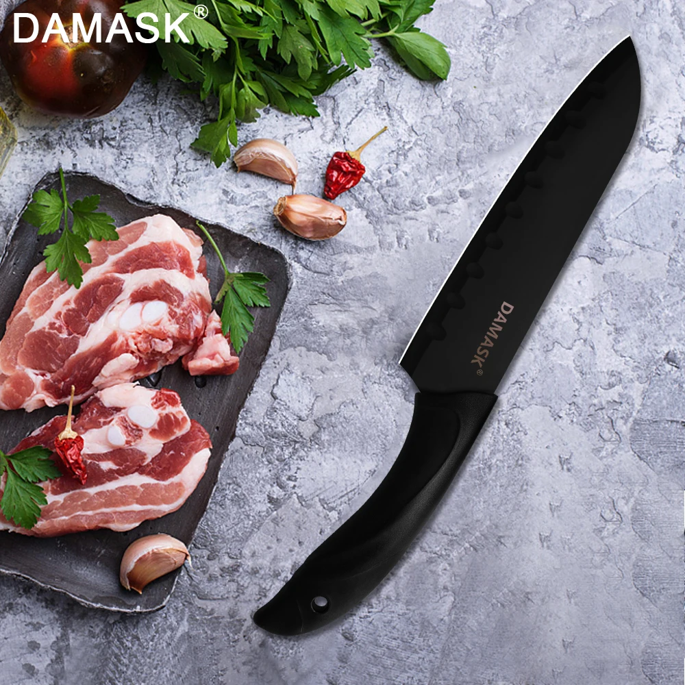 DAMASK профессиональный нож шеф повара кухонные ножи для резки мяса хлеба овощей