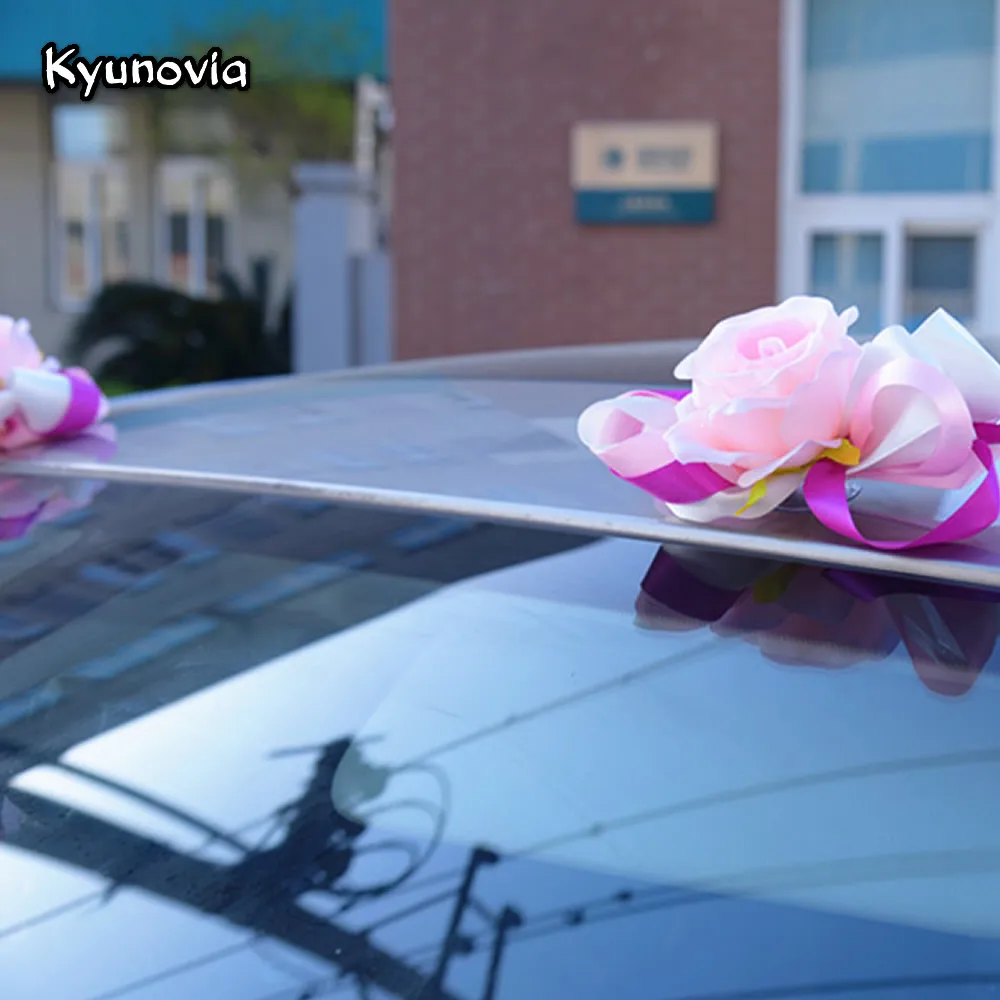 Свадебное украшение для автомобиля Kyunovia цветочные дверные ручки и Украшение