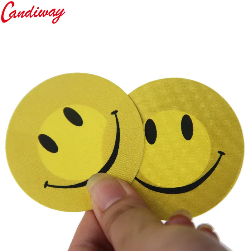 

Candiway Smiling face Shape Sexy Women Paste Breast Stickers Heart Adhesive Milk Paste erotic lingerie Bra Nipple Cover