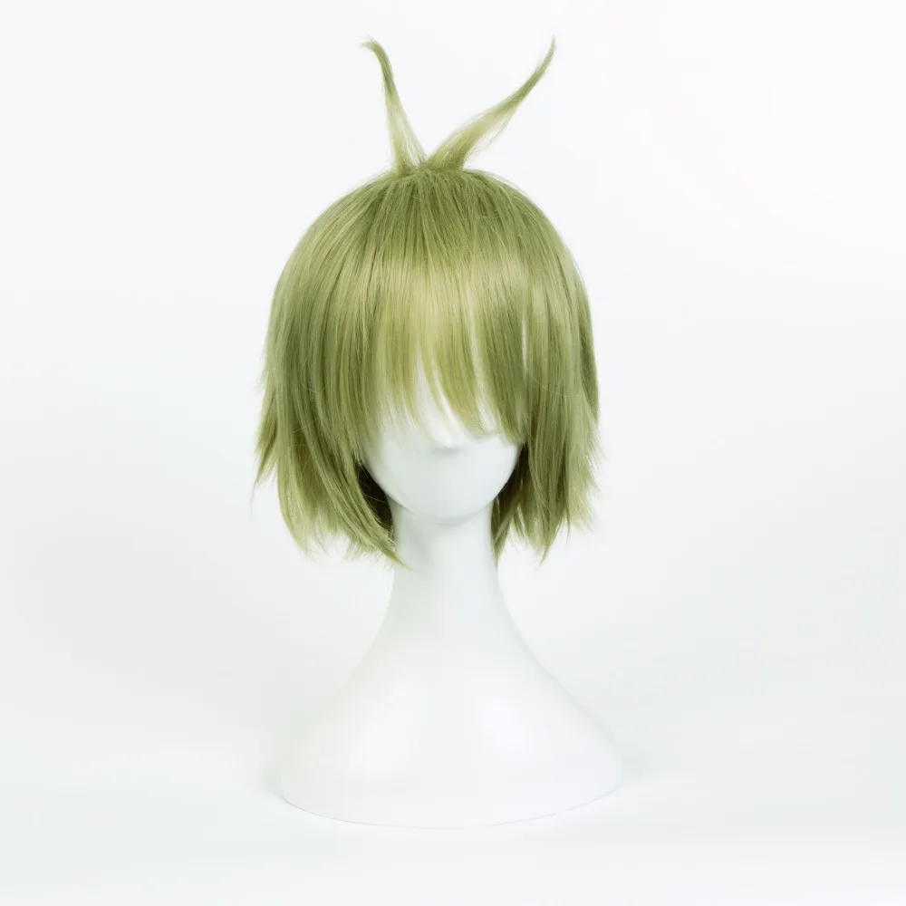 НОВЫЙ Danganronpa V3 Rantaro Ямамай Косплэй костюм японская игры парик короткий зеленый