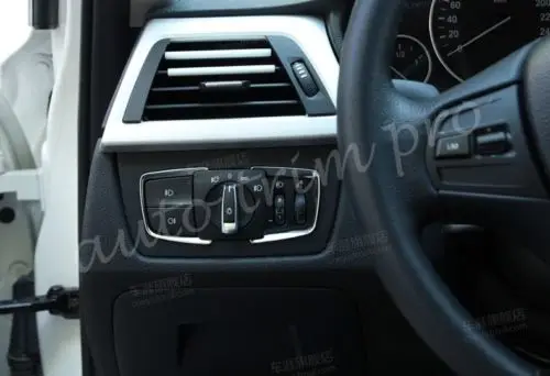 2X хромированная крышка переключателя света для BMW X5 3 4 серии F30 F34 F33 F32 F36 запчасти