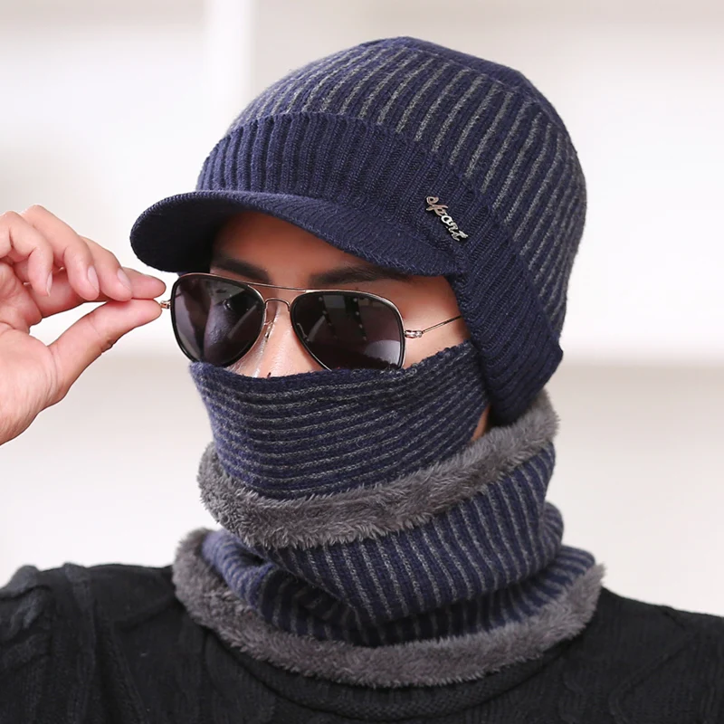 QUJIHAI зимняя шапка мужчины Skullies шапочки шапки для мужчин женщин шерстяной шарф