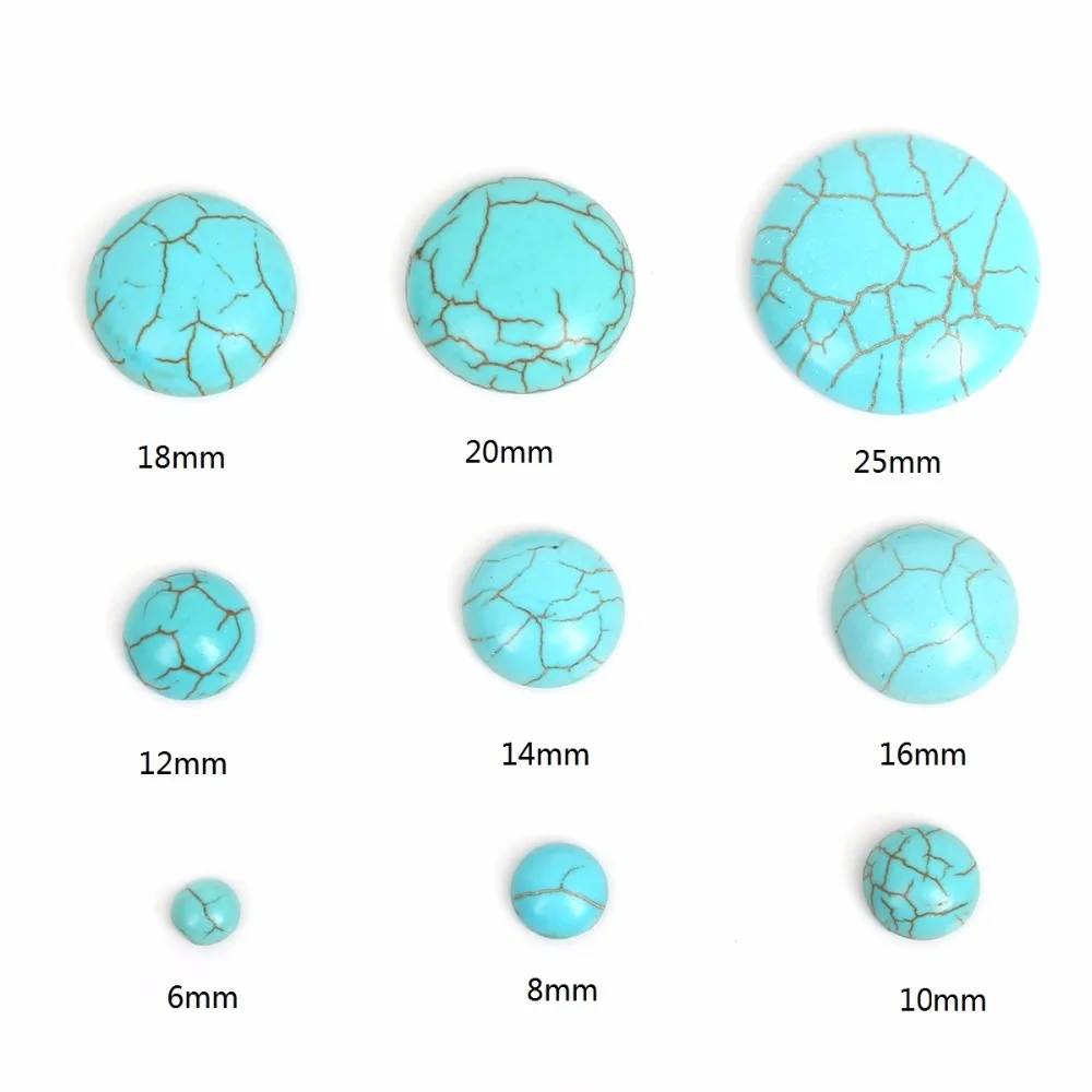Белый/синий полукруглый кабошон с плоской задней частью 6 25 мм пустые