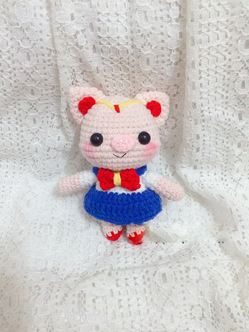 10*6 см Белоснежка одеваются свиньи крючки для вязания шерстью Amigurumi детские