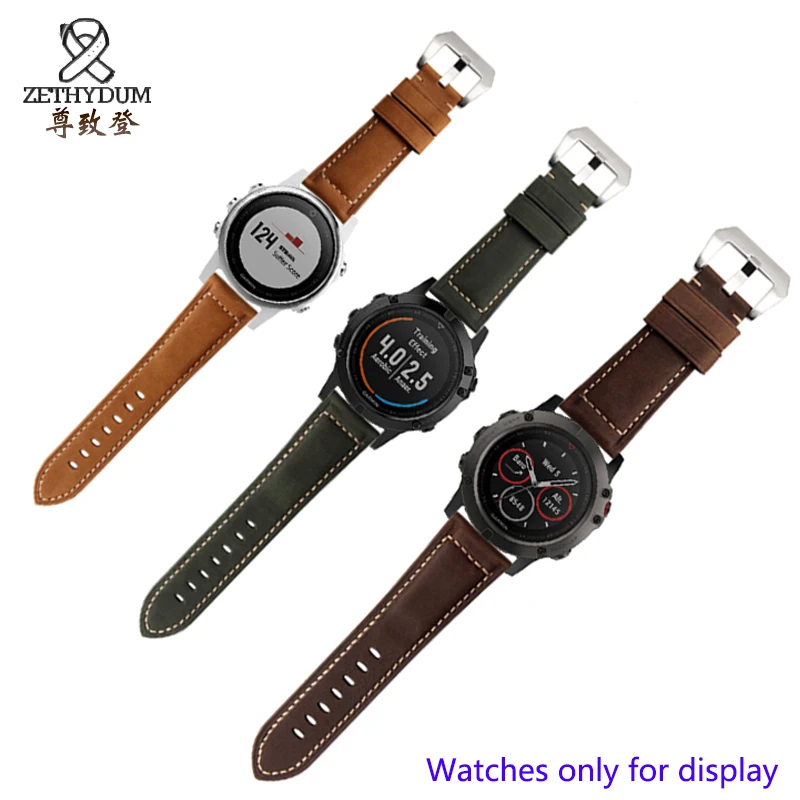 Ремешок для наручных часов Garmin Fenix 5S 5 5X из натуральной кожи 20 мм 22 26 матовый