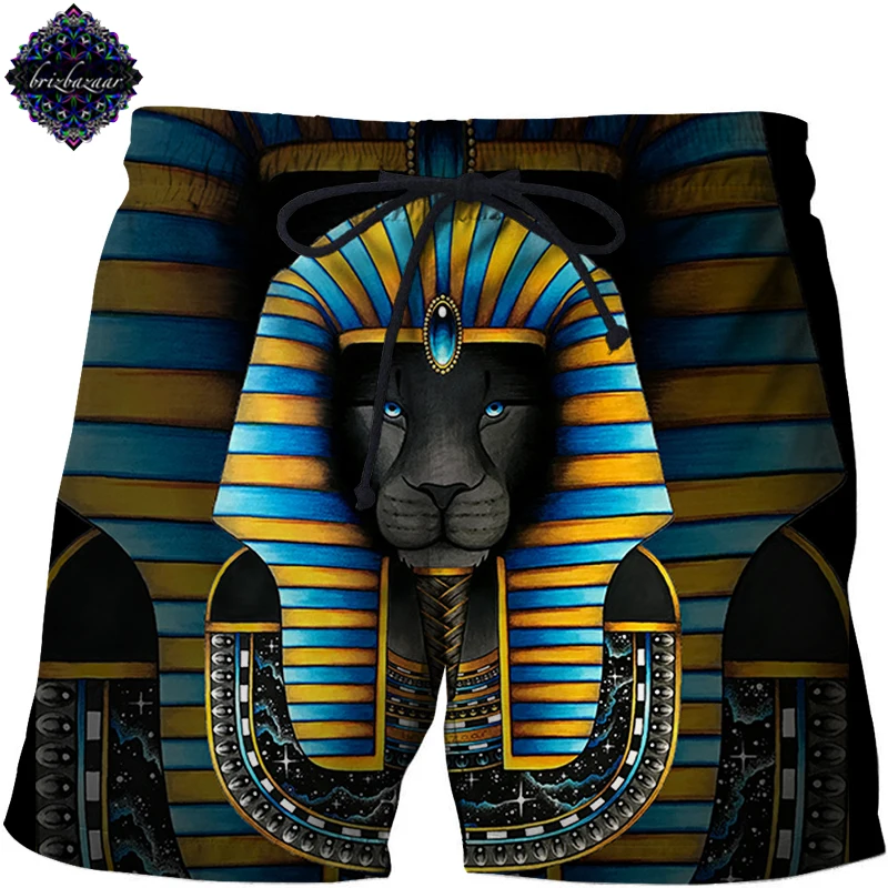 King By Brizbazaar Art мужские пляжные шорты с 3D принтом Короткие штаны Harajuku