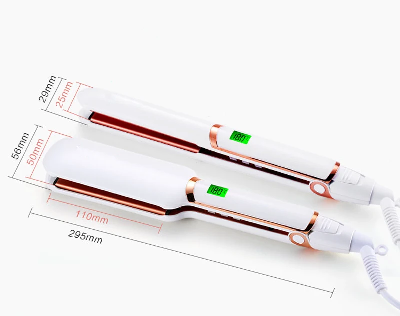 Newview Керамика анион выпрямления волос Flat Iron ЖК-дисплей выпрямитель для