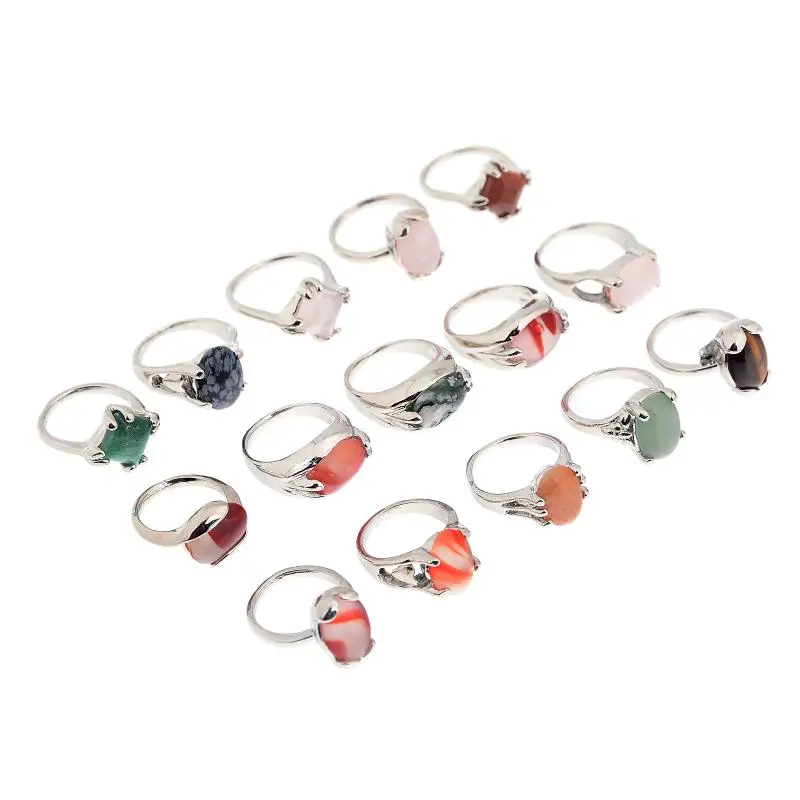 Женское кольцо из натурального камня с цирконием Смешанная форма аксессуары для