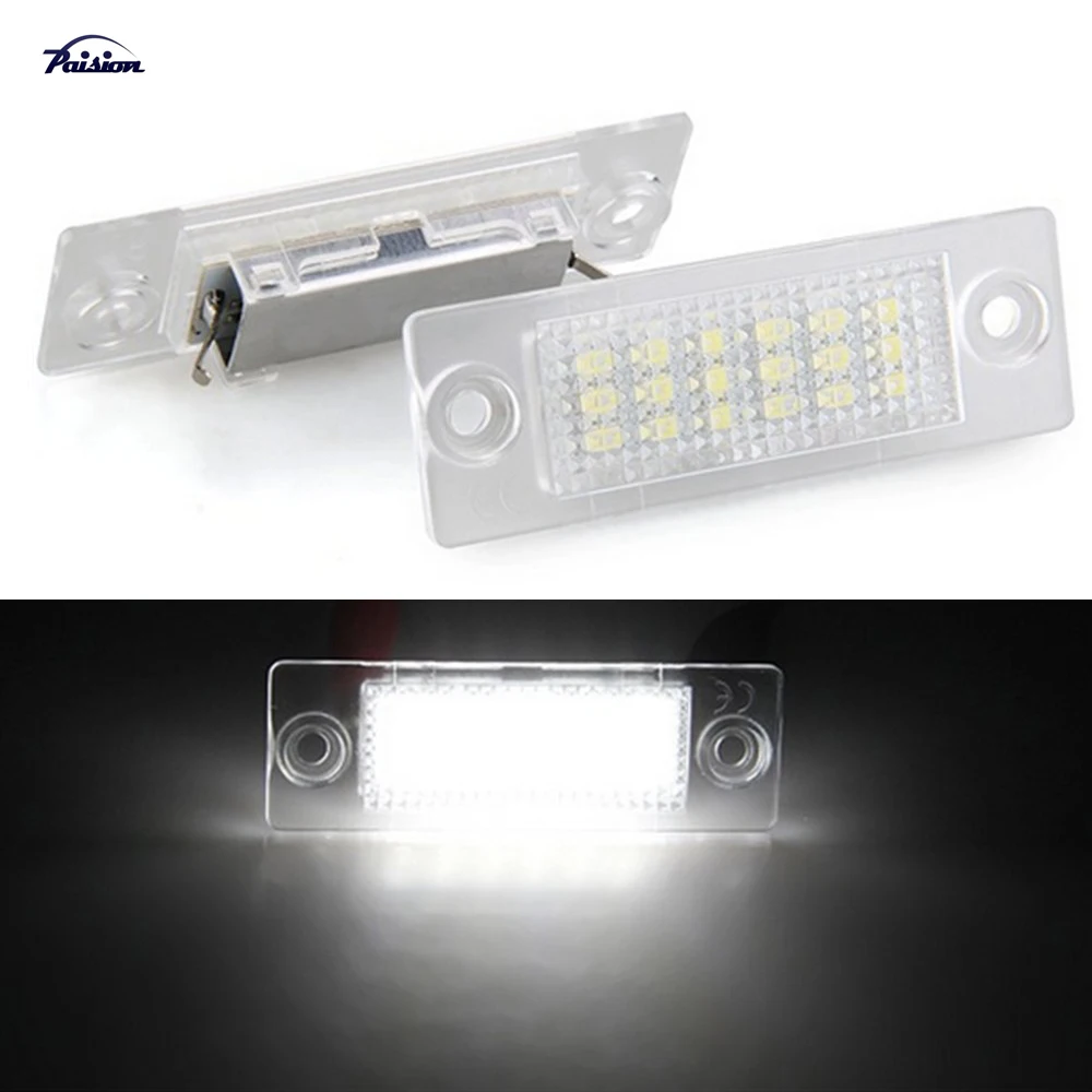 2 шт. 18SMD задний светодиодный светильник номерного знака для VW Touran/Passat B6 5D/Jetta Candy SKODA Superb 1 3U B5
