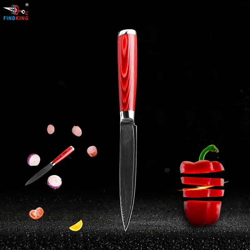 Кухонный нож из дамасской стали с деревянной ручкой 5 дюймов|knife vg10|knife titaniumknives sell |