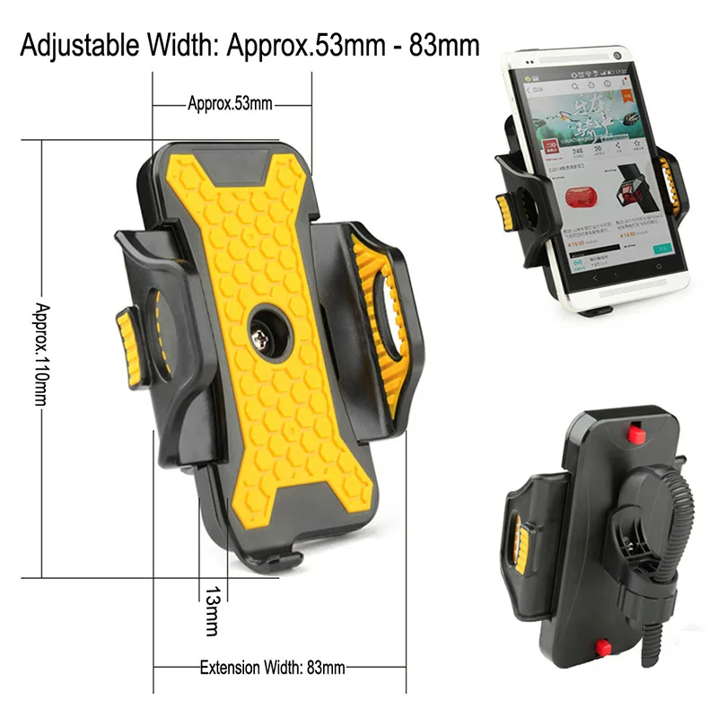 Универсальный для крепления мобильного телефона на велосипед держатель 53 83 мм