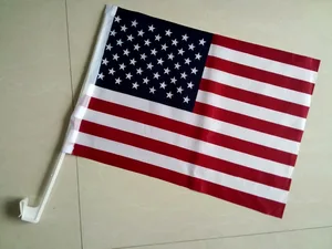 Новый американский Автомобильный флаг 30x45 см, 12x18 дюймов, американский флаг на окно, флаг со стандартным машущим флагом