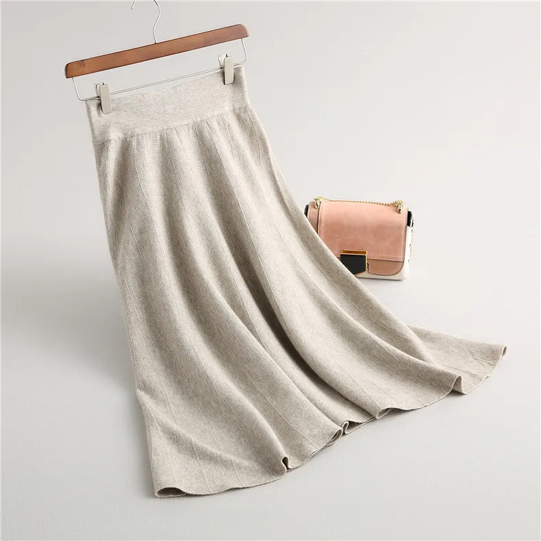 Женская трикотажная юбка осенняя/зимняя теплая с высокой талией|wool knit skirt|skirt