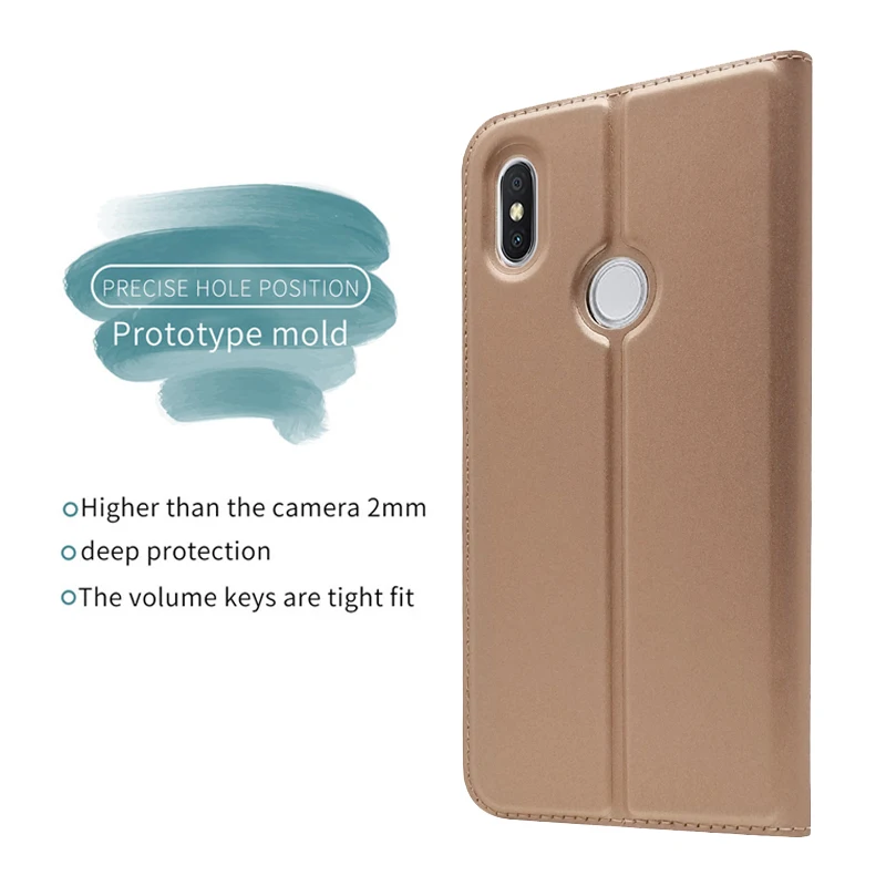 Чехол для Xiaomi Redmi S2 мягкий чехол из искусственной кожи с подставкой книжка