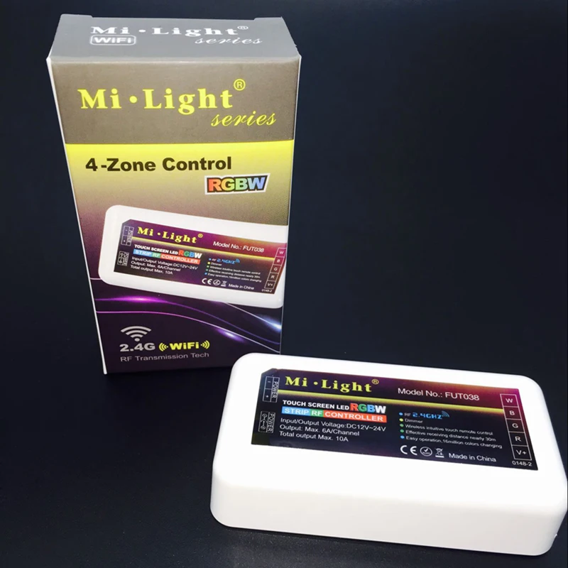Mi Light Fut038 Беспроводная RGBW Светодиодная лента контроллер постоянного тока 12 В 24
