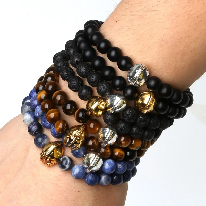 Мужской браслет в стиле римского рыцаря спартанского воина на шлем гладиатора