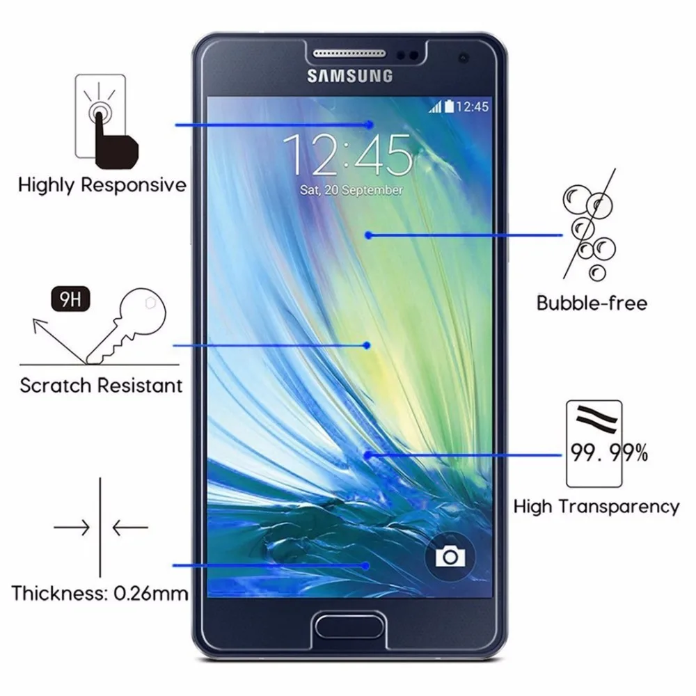 9H Закаленное стекло пленка для Samsung Galaxy A3 A5 A7 2016 2017 J1 J3 J2 J5 Prime G355 G360 G530 G531 чехол