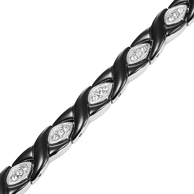 

Vivari 2018 Trend Necklace Women 105pcs Crystals Magnetic Stainless Steel Black Silver Neckwear Charm Bio Fashion Jewelry Ladies