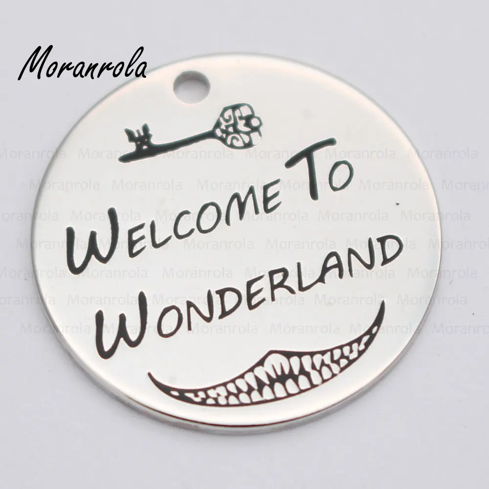 Новинка медное ожерелье с брелком Welcome To Wonderland очаровательное ювелирное изделие