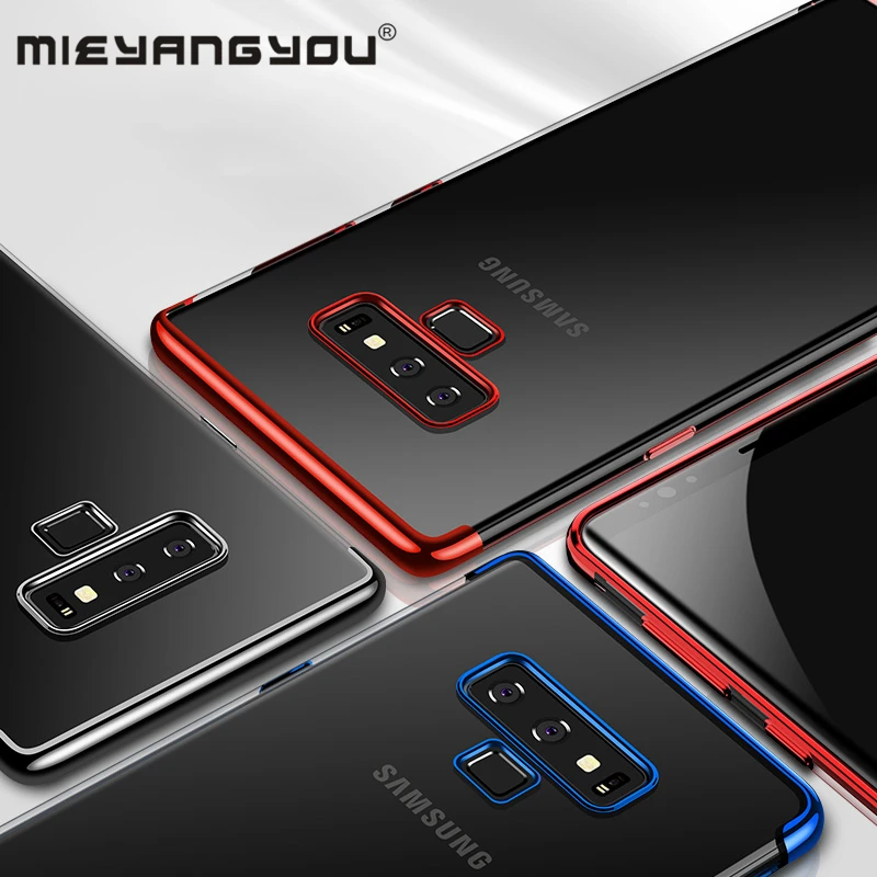 Мягкий чехол из ТПУ с гальваническим покрытием для Samsung Galaxy A50 A30 A40 A70 S8 S9 Plus Note 9 8 S10e