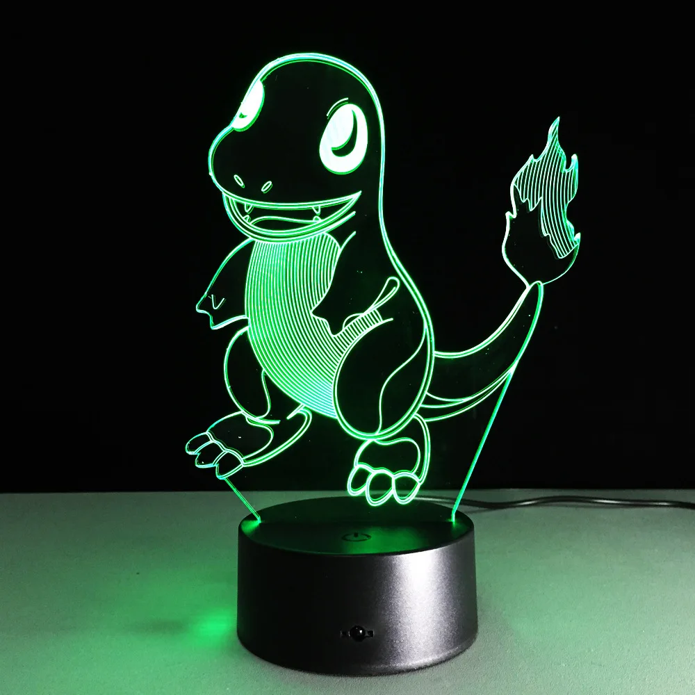Оригинальный Takara Tomy Покемон Сквиртл Пикачу светильники 7 Цвет изменение покебол