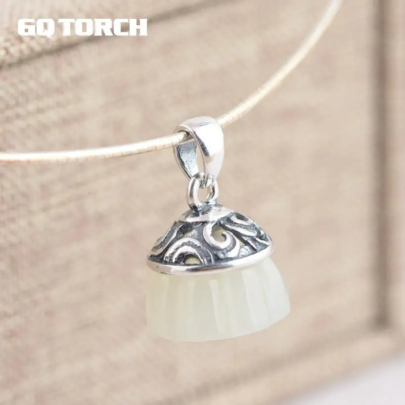 GQTORCH ожерелья и подвески из натурального нефрита 925 пробы ювелирные изделия
