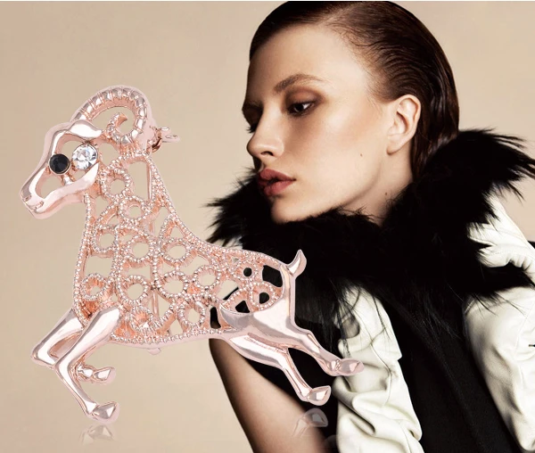 Новинка 2015 милые броши Золотая свадебная брошь в виде овечьей шерсти недорогая с