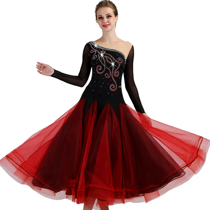 

customized new woman ballroom dance performing clothing modern dance competition dress