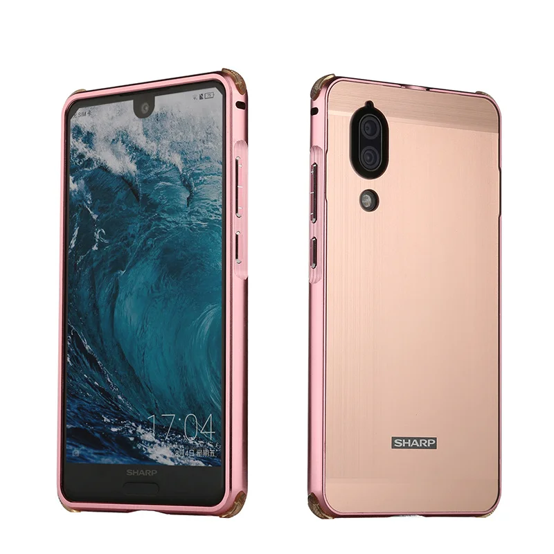 RoseGold 2 в 1 чехол для Sharp Aquos S2 покрытие алюминиевый металлический бампер+ Матовый PC задний Жесткий Чехол для SHARP AQUOS S2 5,5 дюймов Coque - Цвет: RoseGold