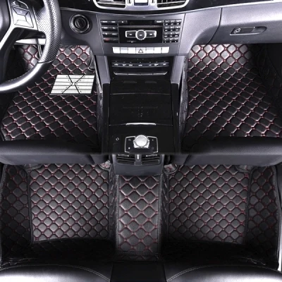 Black Red Пользовательские автомобильные коврики для Mercedes Benz C class W201 W202 W203 W204 W205 AMG C43 C63 аксессуары для стайлинга автомобилей коврики Ковры - Название цвета: Black Red