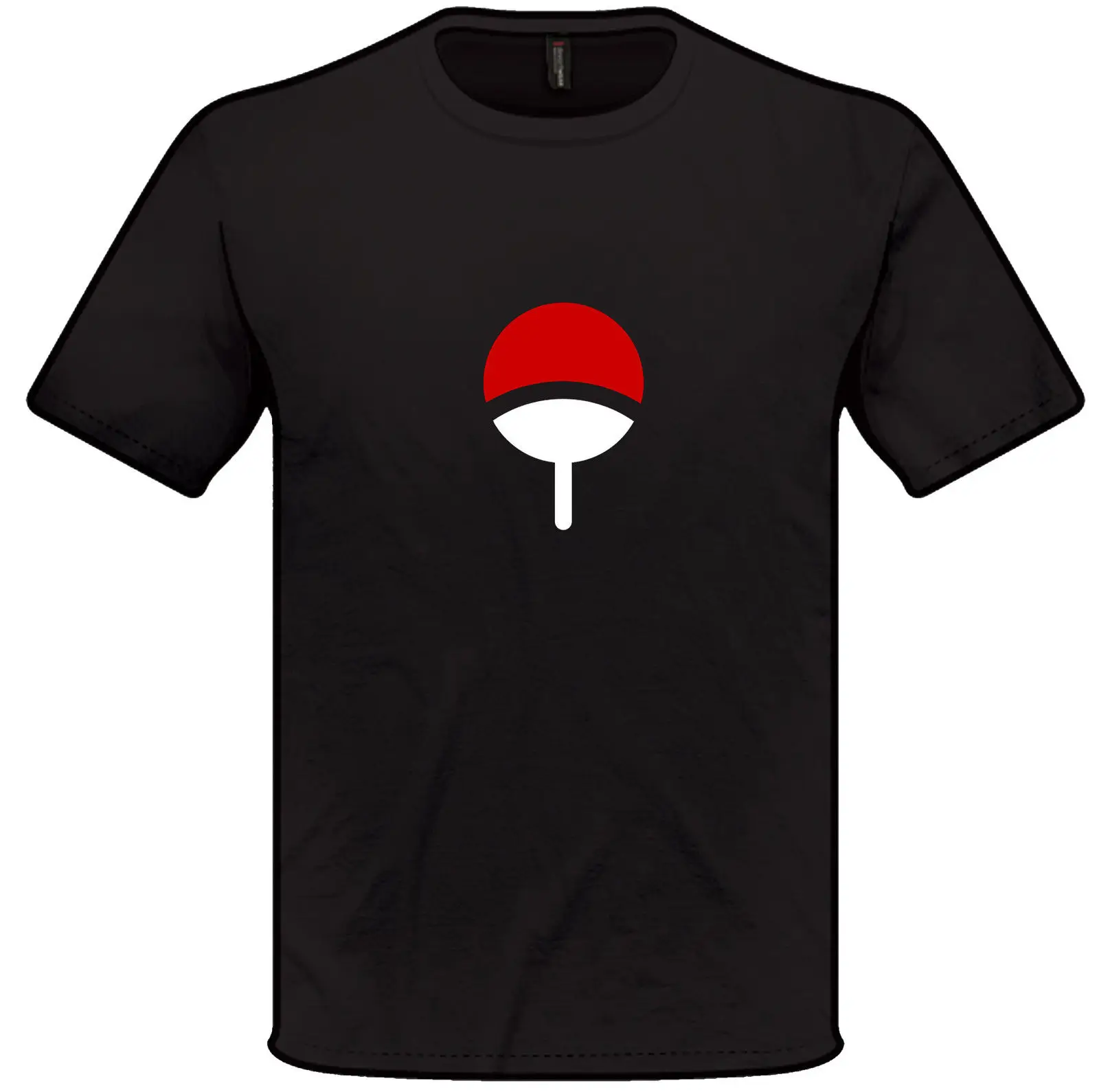 Наруто Учиха Клан Символ Футболка S XXL Мужская Женская Аниме Манга Косплей