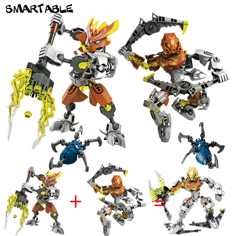 Smartable BIONICLE протектор из камня+ мастер камня Pohatu Строительный блок Набор игрушек для мальчика подарок совместим все бренды BIONICLE