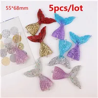 5pcs one lot Kawaii смолы, натуральная основа, цветок, одеяло «хвост русалки» платье принцессы Разноцветные flatback кабошоны-аксессуары из смолы - Цвет: 5pcs one lot
