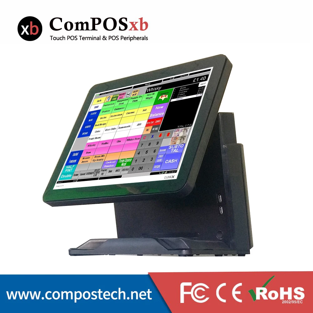 J1900 celeron четырехъядерный 2 0 ГГц чистый сенсорный экран Pos для ресторана|touch screen|pos