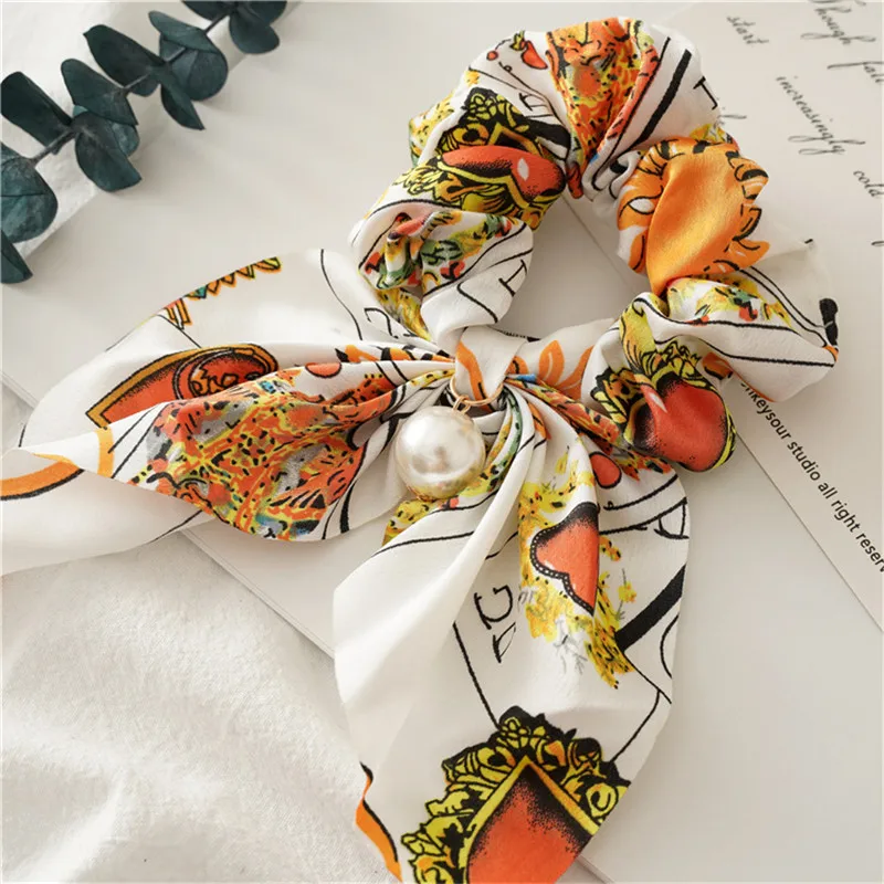 Ruoshui Boho шифон резинки для женщин мягкие шелковые галстуки волос девушки конский
